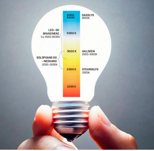 hvad er ra-v rdi kelvin farvetemperatur p lyskilder